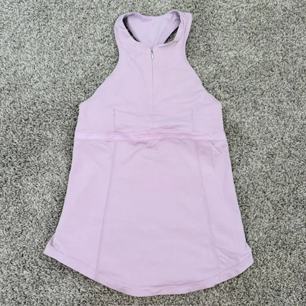 Lululemon Lot of 3 Cycling Zippy Run Tanks High Neck Zip Up Shelf Bra Women's 8